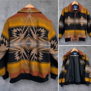 Vintage Pendleton High Grade Western Wear Wool Jacket Size Small Made USA Clean